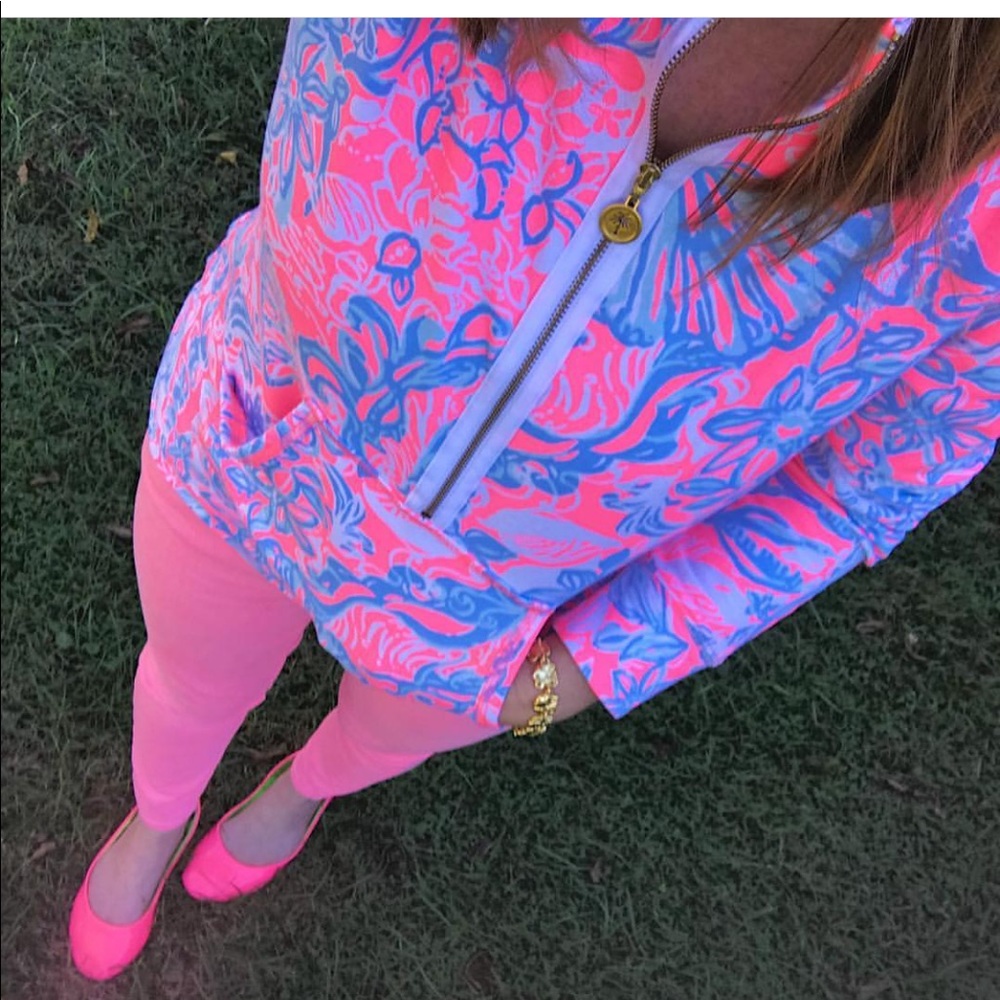 Lilly Pulitzer Pink Sun Ray Summer Siren Popover